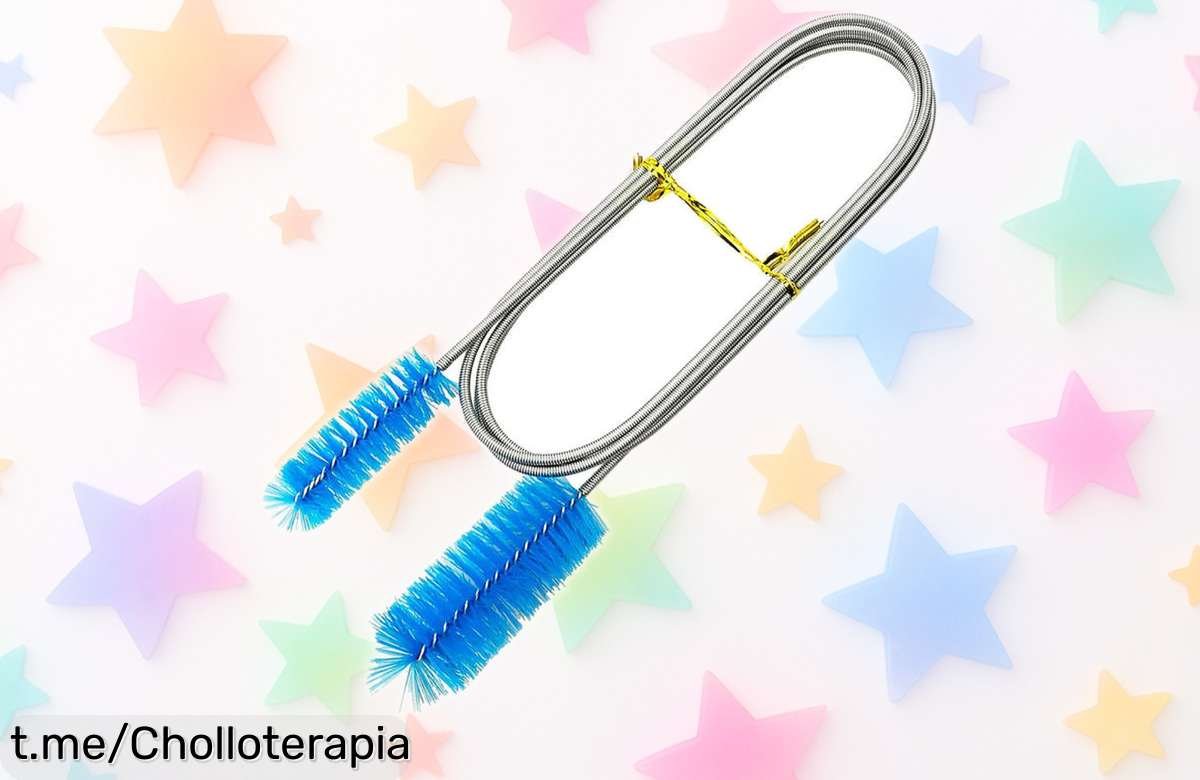 Cepillo flexible de filtro para acuarios de acero inoxidable: ¡rebajado y listo para dejar tus peceras impecables! No te pierdas este super chollo, actúa ya antes que se acabe.