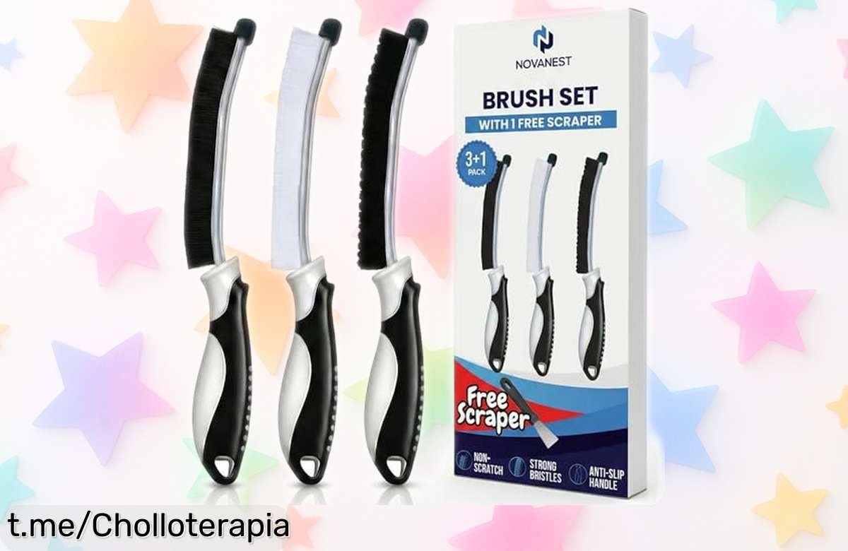 Cepillo para juntas ergonómico Novanest Pack 3, ¡ofertón y limpieza a fondo que no puedes dejar pasar! Haz brillar tu hogar en un instante, aprovecha este precio rebajado y dale la frescura que merece.