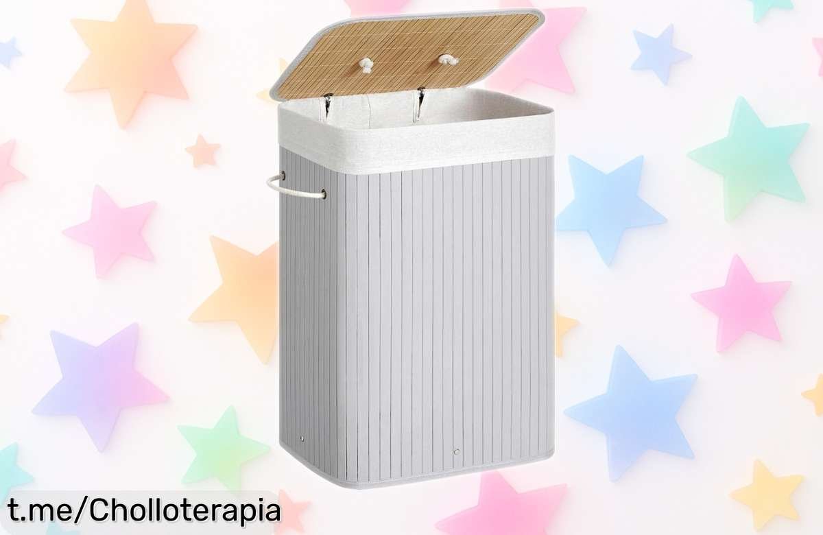 Cesto de ropa sucia SONGMICS 72 L con tapa y diseño plegable, ¡descubre este ofertón increíble que hará brillar tu hogar antes de que desaparezca!