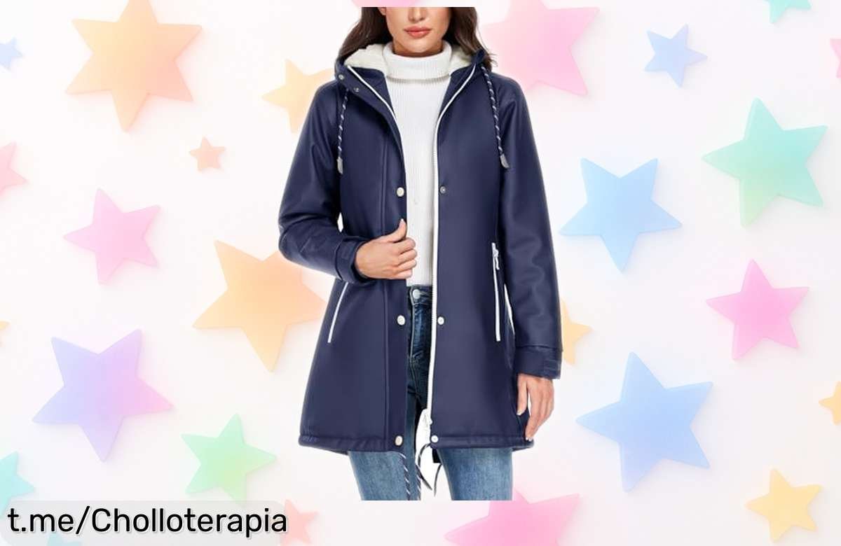 Chaqueta impermeable Vancavoo para mujer, abrigo que te abraza en invierno y ahora a precio rebajado; siente la calidez y no dejes pasar este super chollo antes de que se agote.