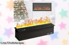 Chimenea eléctrica empotrada HaiZethonic con llama multicolor y humidificador ¡rebajado a un precio que vuela! Dale vida a tus espacios, no dejes pasar esta oportunidad única.