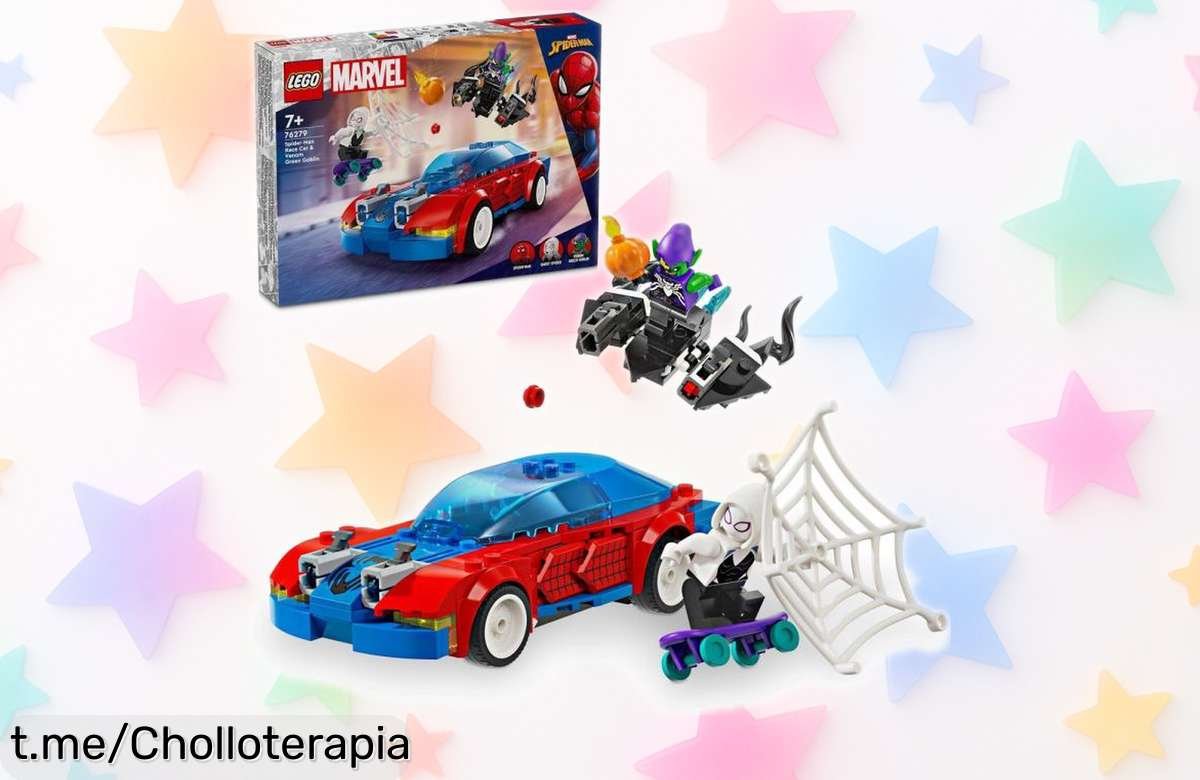 Coche de carreras LEGO Marvel Spider-Man y Duende Verde Venomizado, super chollo ¡Aventura a precio rebajado que vuela! No te lo pierdas, ¡la diversión te espera!