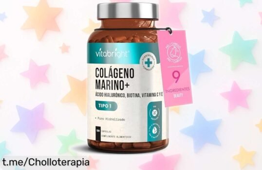 Colágeno hidrolizado VitaBright con Vitamina C, E y biotina a precio rebajado: Fortalece piel, huesos y cabello. ¡Aprovecha esta oferta increíble antes de que se acabe!