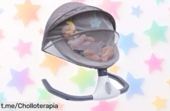 Columpio eléctrico para bebé con música Bluetooth y basculante, ¡caída de precio brutal! Solo quedan pocas unidades. Aprovecha este super chollo que te hará sonreír al instante.