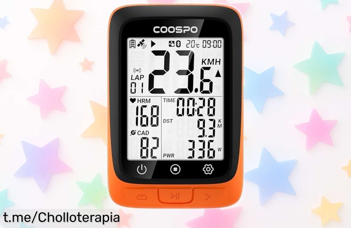 Computadora de bicicleta COOSPO BC107 con GPS y pantalla iluminada a precio rebajado, no te lo pierdas si quieres pedalear conectado y disfrutar cada ruta.