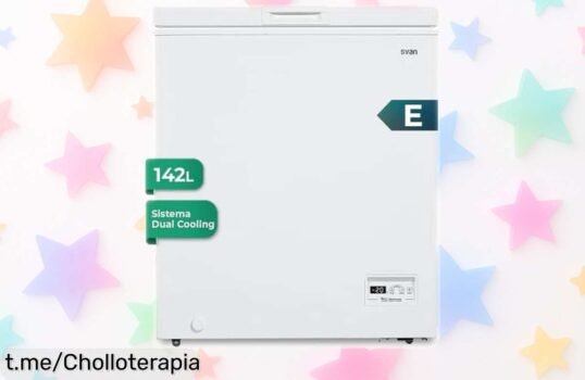 Congelador horizontal blanco Svan SCH1501EDC de 142 litros: ¡rebajado y con súper frío Dual Cooling! Aprovecha este chollo que hará tu vida más fresca, no te lo pierdas.