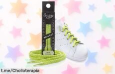 Cordones elásticos Leazy flat amarillo neón reflectante a precio rebajado: haz que tus zapatos brillen como nunca y no te quedes sin ellos, ¡la oferta vuela!