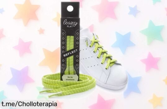 Cordones elásticos Leazy flat amarillo neón reflectante a precio rebajado: haz que tus zapatos brillen como nunca y no te quedes sin ellos, ¡la oferta vuela!