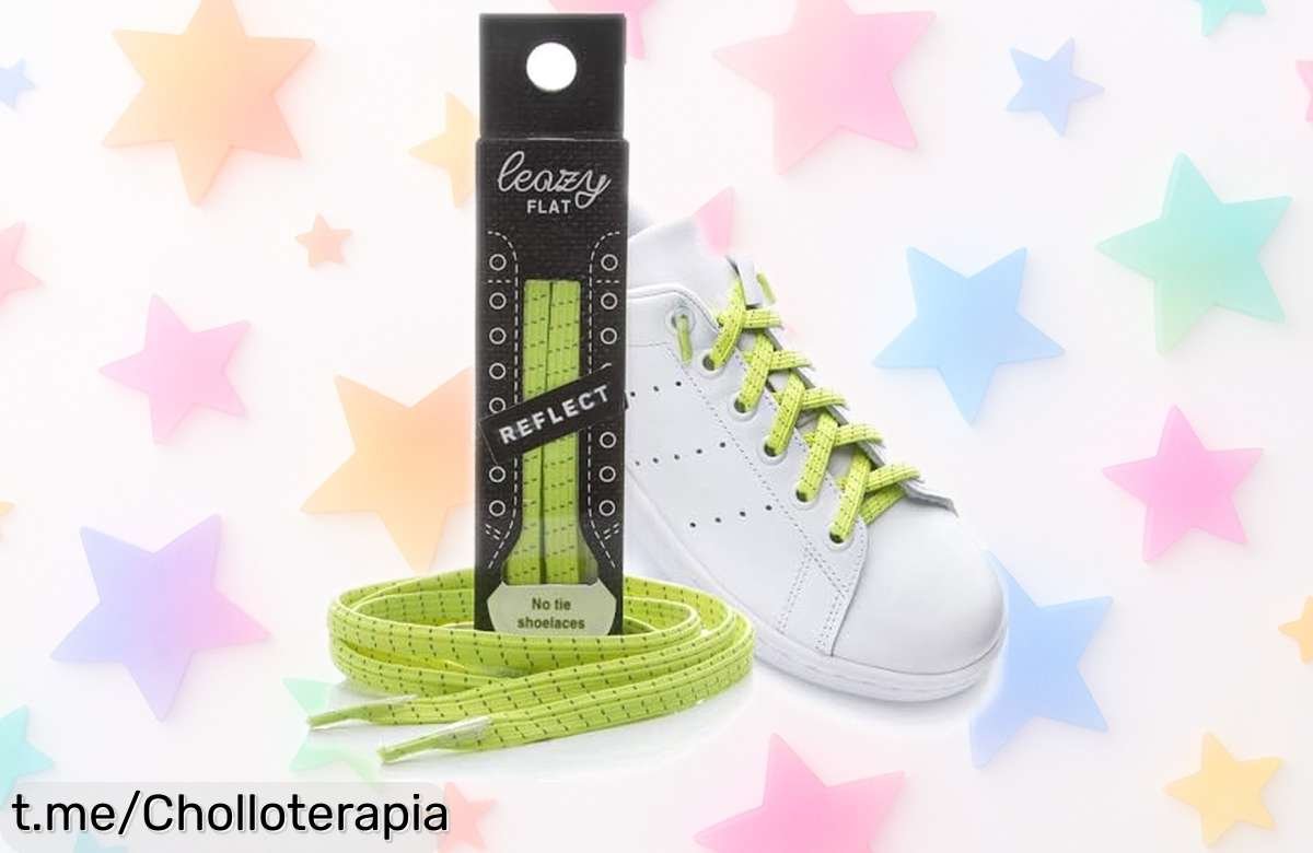 Cordones elásticos Leazy flat amarillo neón reflectante a precio rebajado: haz que tus zapatos brillen como nunca y no te quedes sin ellos, ¡la oferta vuela!