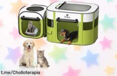 Corral portátil 2 en 1 Pawaboo para perros y gatos a precio rebajado, ¡no dejes pasar esta oportunidad para darles diversión y espacio que merecen ya!