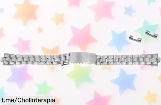 Correa de acero inoxidable de 16 mm con acabado plateado, precio rebajado que no querrás dejar escapar. Hazla tuya y dale estilo a tu reloj antes que se agote.