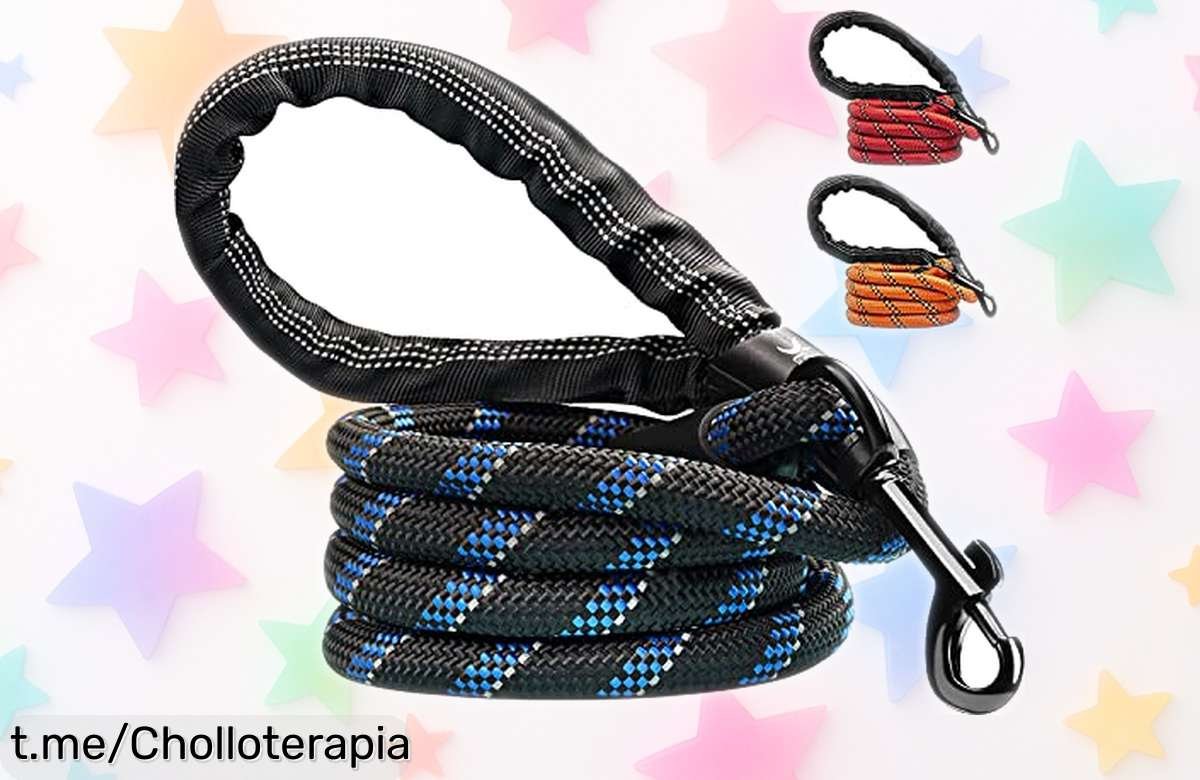 Correa para perros Candure súper resistente, ideal para correr y pasear seguro. ¡Aprovecha el precio rebajado por tiempo limitado y haz feliz a tu peludo ya!