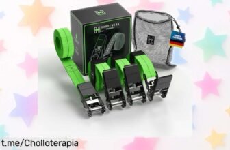 Correas tensoras con carraca para carga extra fuertes, ¡bajada de precio increíble! Asegura tu equipaje sin problemas, esta oferta vuela rápido.