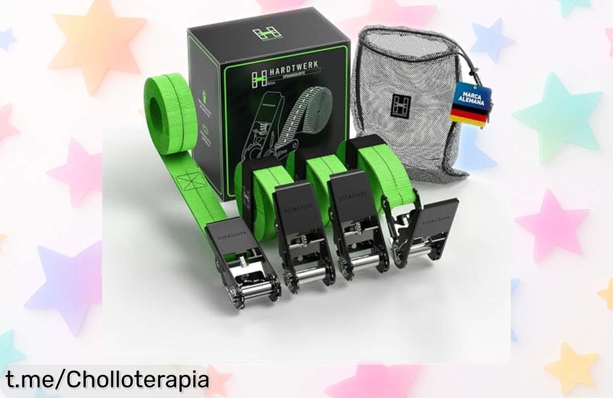 Correas tensoras con carraca para carga extra fuertes, ¡bajada de precio increíble! Asegura tu equipaje sin problemas, esta oferta vuela rápido.