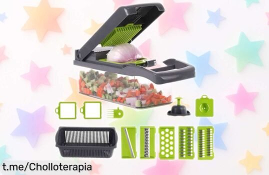 Cortador multifuncional 14 en 1 con súper caída de precio que transformará tu cocina: ¡consíguelo ahora antes que se agote y disfruta rebanando al instante!