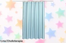 Cortina de ducha N&Y HOME azul claro de calidad hotelera, ¡rebajada a un precio loco! Renueva tu baño ahora y dale ese toque espectacular que tanto deseas.