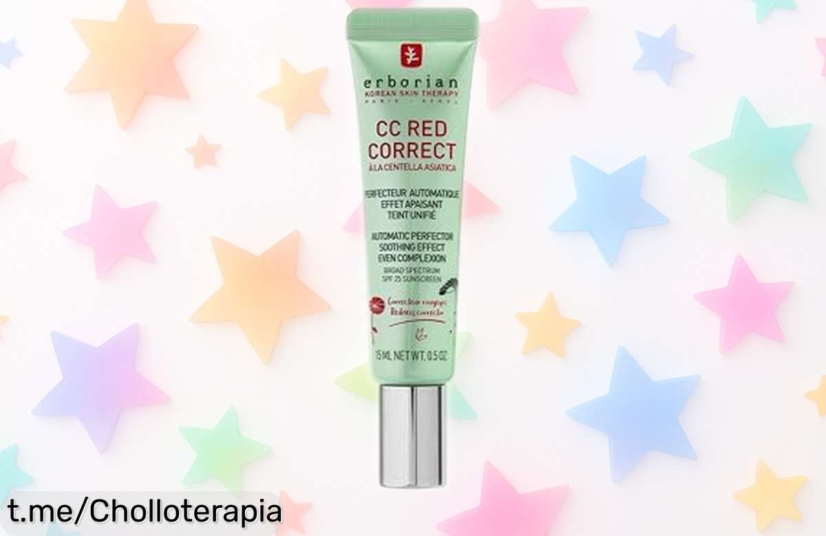 Crema CC Red Correct de Erborian, sutil y alisadora: Disimula rojeces al instante y protege tu piel con SPF 25. ¡Aprovecha este precio rebajado antes que se agote!