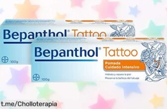 Crema para tatuajes Bepanthol 2x100 g a precio rebajado, cuida tu piel y mantiene el color de tus tattoos ¡Aprovecha este super chollo y haz que siempre luzcan increíbles!