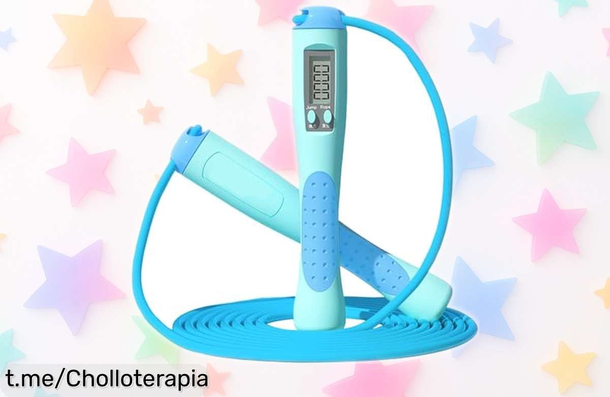 Cuerda de saltar con peso y contador automático para ponerte en forma a un precio rebajado; ¡aprovéchate del super chollo y empieza tu reto fitness hoy mismo!