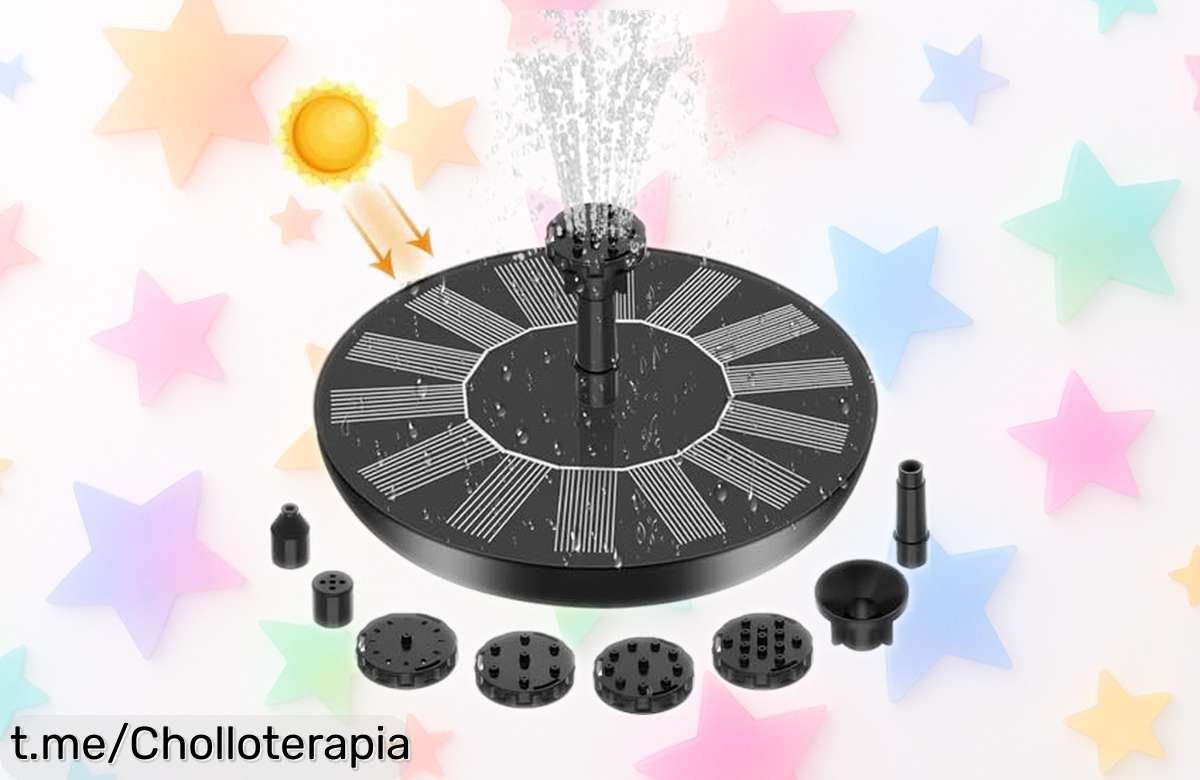 Dale vida a tu jardín con la bomba solar para fuente de baño de pájaros Qumox: arranca en 3 segundos y disfruta esta oferta única, ¡no te quedes sin ella!