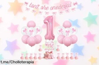 Decoración de fiesta primer cumpleaños Kreatwow lazo rosa, ¡ofertón con precio rebajado! Crea un ambiente mágico y dulce en su día especial antes de que se acabe.
