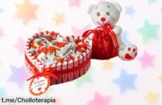 Deliciosa caja regalo de dulces Kinder Bueno con peluche, ahora a precio rebajado; ¡aprovecha este súper ofertón y lleva alegría dulce a tu San Valentín!