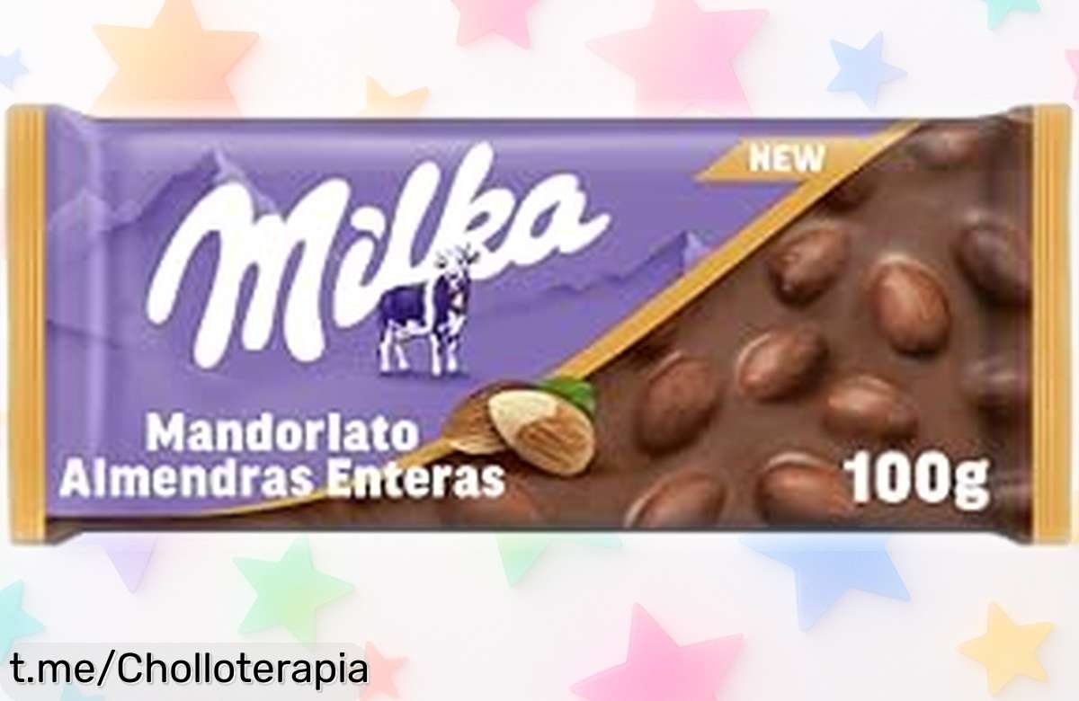 Deliciosa tableta de chocolate con leche Milka y almendras: ¡precio rebajado que no podrás ignorar! Date ese capricho ahora antes de que se acabe esta oferta.