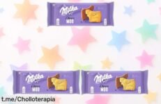 Deliciosas galletas Milka Choco Moo en forma de vaca con chocolate cremoso, ¡súper chollo! Llévate el pack de 3 y saborea momentos inolvidables. ¡No esperes más!