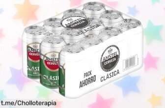 Deliciosas latas de Amstel Clásica 330 ml en pack de 12, precio rebajado que no podrás rechazar: ¡Sabor refrescante y espuma irresistible para tus momentos especiales!