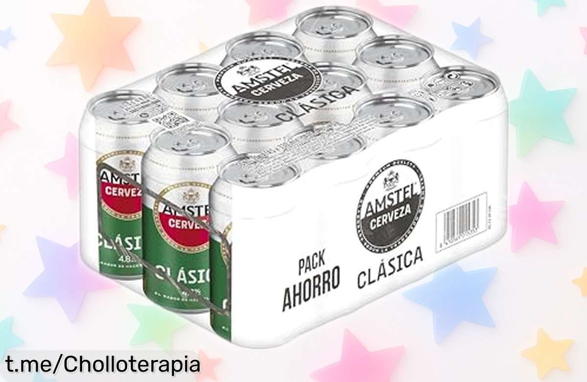 Deliciosas latas de Amstel Clásica 330 ml en pack de 12, precio rebajado que no podrás rechazar: ¡Sabor refrescante y espuma irresistible para tus momentos especiales!