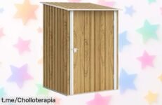 Descubre el cobertizo de jardín Outsunny con cerradura y puerta, la solución perfecta para tus herramientas a precio rebajado ¡ordena tu espacio hoy mismo y disfruta la tranquilidad!