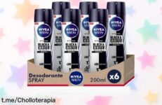 Descubre el pack ahorro de 6 desodorantes NIVEA Hombre Black & White Invisible Spray, ahora a precio loco: ¡Protección 48h sin manchas y emoción en cada día!