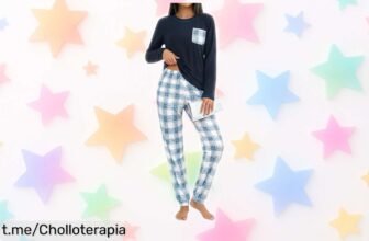 Descubre el pijama largo de algodón para mujer que combina chic y comodidad, ¡precio rebajado que no verás otra vez! Ideal para relajarte con estilo.
