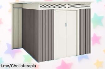 Descubre la caseta metálica Hoggar de 5,30m2 para tu jardín, súper resistente y ahora a precio rebajado; ¡organiza todo sin líos y dale un toque especial a tu espacio!