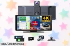 Descubre la increíble pantalla Wireless Carplay 10.26 con cámara 4K giratoria y GPS, ¡rebajada para que tu viaje sea más seguro y divertido! Aprovecha este super chollo antes de que se agote.