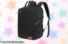 Descubre la mochila de mano Lossga ideal para Ryanair, con descuentos brutales y bolsillos secretos; date prisa antes que se agoten a este super precio y ¡lleva tu estilo al vuelo!