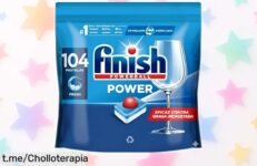 Descubre las potentes pastillas Finish Powerball Power All in 1: ¡104 unidades a precio rebajado para que tu vajilla brille como nunca! Corre, esta oportunidad vuela.