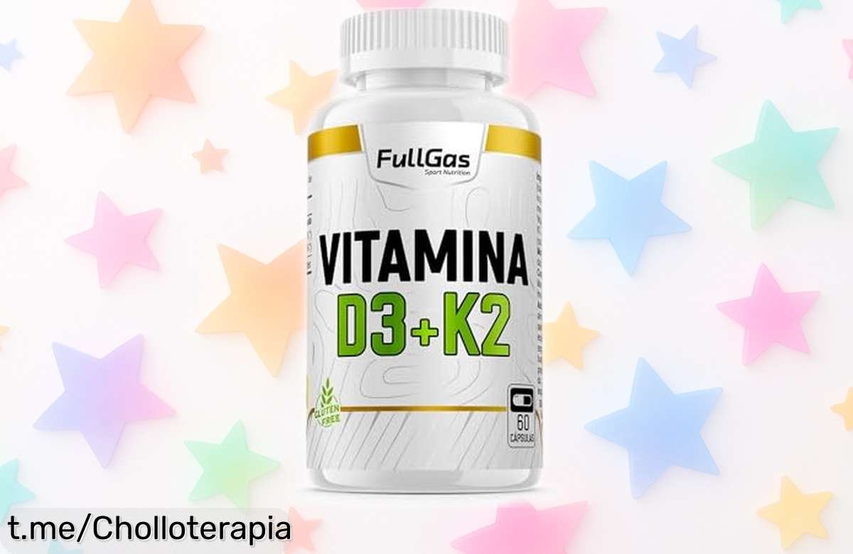 Descubre las vitaminas D3 y K2 en softgels veganas, absorción top a precio de ganga. ¡Cuida tus huesos con esta oferta irresistible que no querrás dejar pasar!