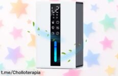 Deshumidificador eléctrico de 1800ML con luz multicolor y apagado automático: ¡super chollo que refresca tu hogar antes de que se agote! No te lo pierdas.