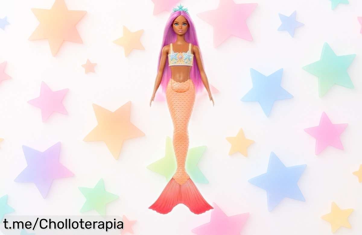 Despierta la imaginación de tus peques con la muñeca sirena Barbie, ahora rebajada para que cada día sea una aventura mágica bajo el mar. ¡Hazlo hoy y no te quedes sin ella!