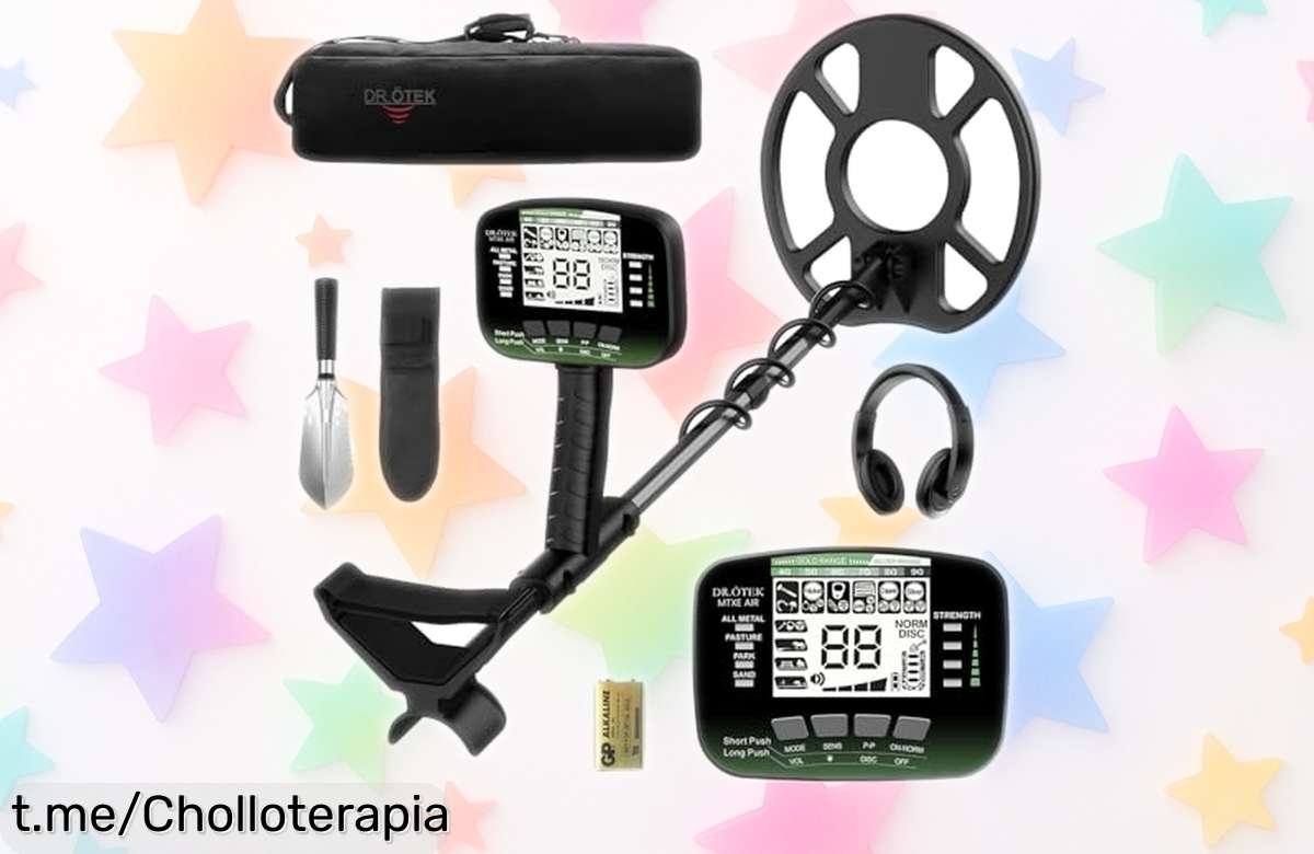 Detector de metales profesional súper ligero para adultos y niños, rebajado a un precio loco: ¡la aventura en la playa o bajo el agua te espera, no lo dejes pasar!