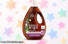 Detergente ecológico Botanical Origins para lavadora, 35 lavados de frescura y cuidado que te harán sentir genial, ahora a un precio increíble. ¡No dejes escapar este super chollo!