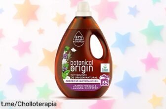 Detergente ecológico Botanical Origins para lavadora, 35 lavados de frescura y cuidado que te harán sentir genial, ahora a un precio increíble. ¡No dejes escapar este super chollo!