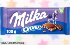 Disfruta de la deliciosa tableta de chocolate con leche Milka Oreo a un precio rebajado y conquista tu antojo ¡No te quedes sin el super chollo que alegra cada bocado!