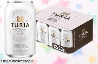 Disfruta un pack de 12 latas de cerveza tostada Turia Märzen a precio rebajado y sorprende a tus amigos con su sabor único. ¡No te quedes sin brindar momentos frescos!