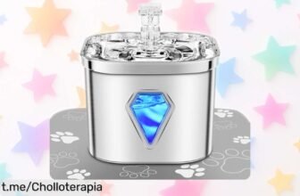 Dispensador de agua para gatos y perros Euary acero inox: ¡rebaja brutal! Asegura frescura y salud para tu peludo; no te quedes sin el mejor aliado en su hidratación.