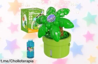 Diviértete a lo grande con la máquina de burbujas Panamalar Cocoteros que lanza más de 8000 pompas por minuto. Aprovecha el precio rebajado y llena tus días de alegría ¡no te quedes sin la tuya!