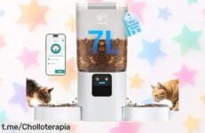Doble comedero automático para gatos con wifi: ¡ofertón limitado que no podrás dejar escapar! Controla la alimentación lenta de tus peludos desde tu móvil y hazles felices.