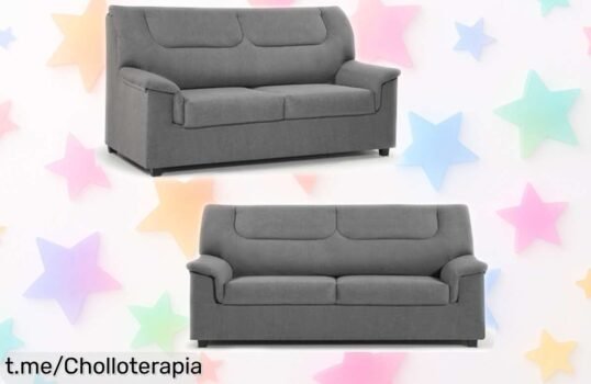 Elegante y versátil sofá Tribeca de Shiito en gris, con materiales ultra resistentes a precio rebajado. ¡Un super chollo para crear momentos inolvidables en tu salón!