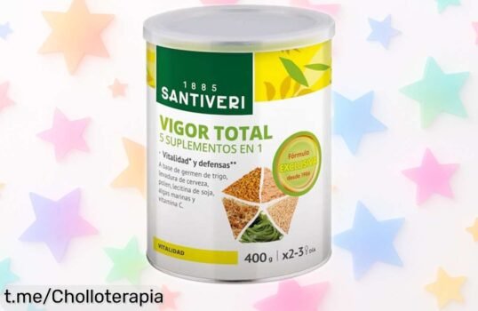 Energía total en un bote: Santiveri Vigor Total 400 gr con superingredientes a precio rebajado. ¡No te quedes sin ella y despierta tu fuerza hoy mismo!